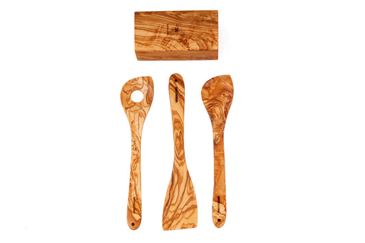 Ensemble de 3 ustensiles de cuisine avec porte ustensiles